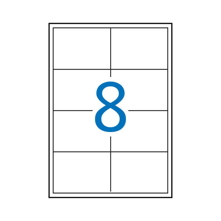 Apli Etiquetas Blancas Permanentes para Laser 97.0 x 67.7mm 250 Hojas