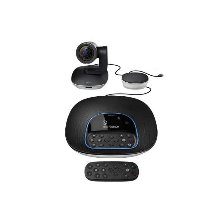 Logitech Group Sistema de Videoconferencias Webcam HD 1080p - USB 2.0 - Zoom 10x - Microfonos Integrados - Enfoque Automatico -