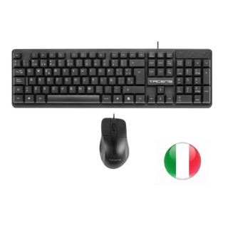 Tacens Anima ACP02 Pack USB Teclado Multimedia + Raton 1200dpi 3 Botones - Disposicion Italiana QWERTY IT - Cable de 1.3m - Tec