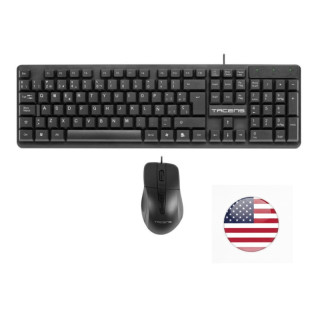 Tacens Anima ACP02 Pack USB Teclado Multimedia + Raton 1200dpi 3 Botones - Disposicion Internacional QWERTY US - Cable de 1.3m