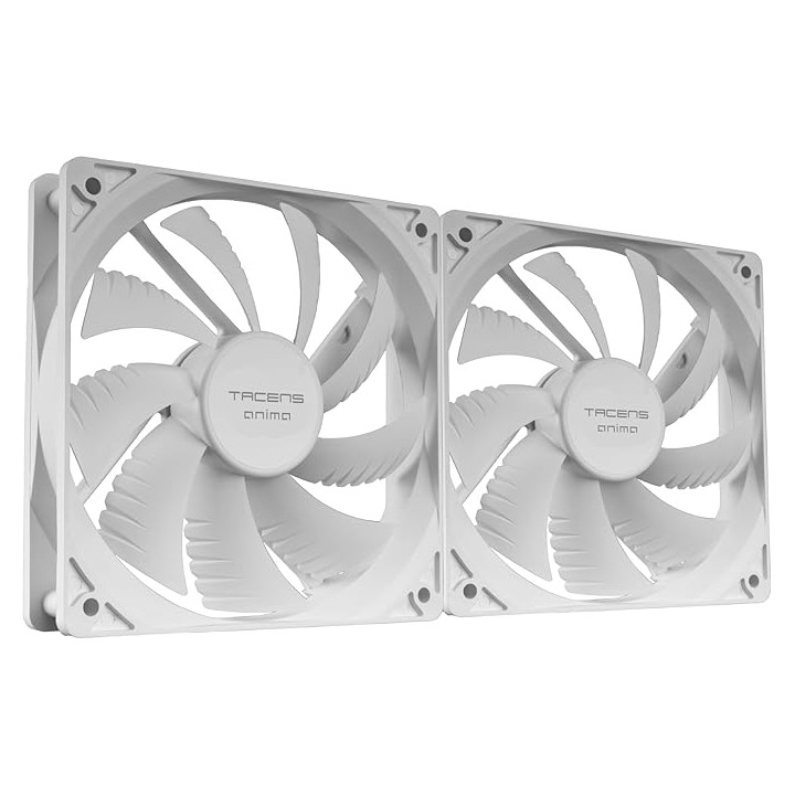 Tacens Anima AF12X2 Pack de 2 Ventiladores de 120mm - Rodamientos Fluxus - Color Blanco