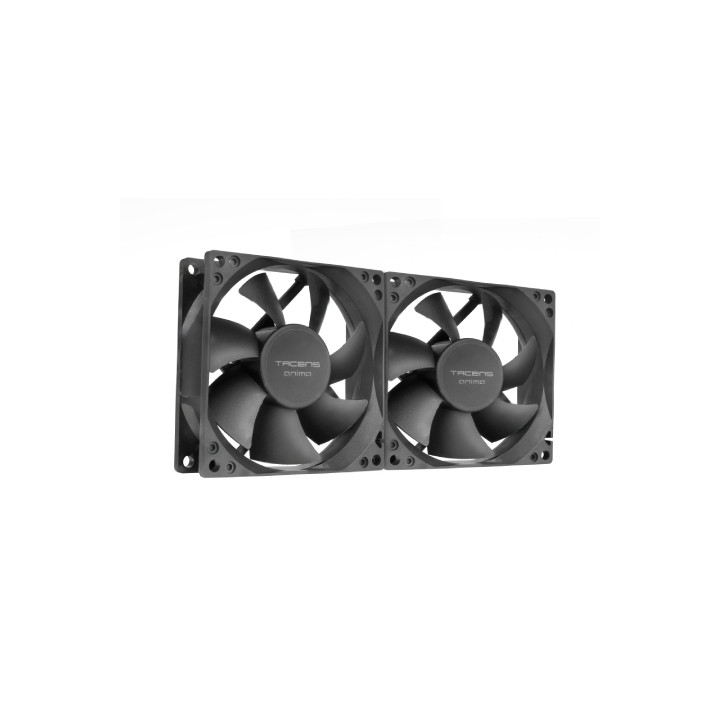 Tacens Anima AF8X2 Pack de 2 Ventiladores de 80mm - Rodamientos Fluxus - Color Negro