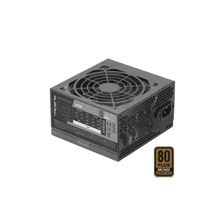 Tacens Anima APB650 Fuente de Alimentacion ATX de 650W - 80 Plus Bronze - Ventilador de 12cm - 14dB - Color Negro