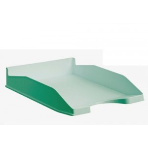 Bandeja ecogreen 100% reciclado y reciclable apilable verde pastel 345x255x60 mm archivo 2000 742 ve ps