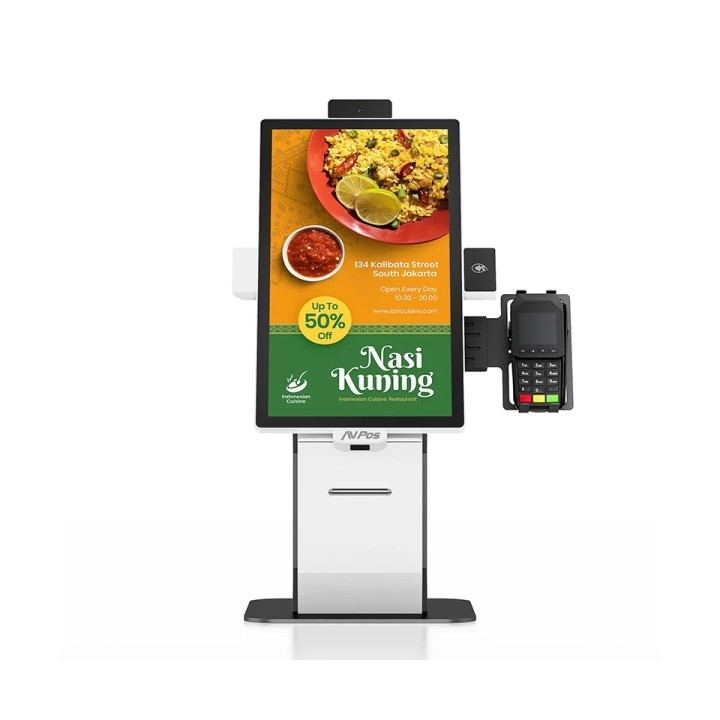 AVPos Kiosko Autoservicio Sobremesa DK22 - 22 Pulgadas Tactil - I3 10th - 8GB Memoria - SSD 256GB - Escaner 2D - Impresora Term