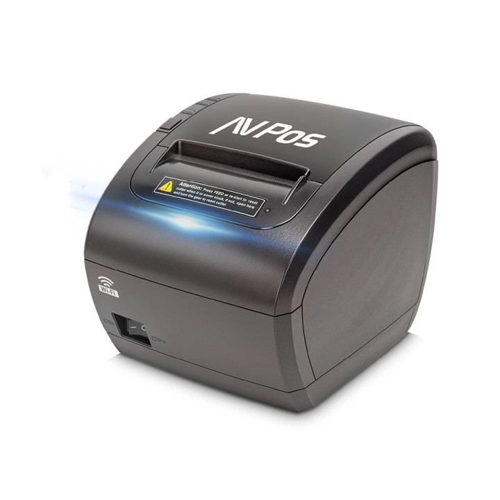 AVPos K90W Impresora Termica Tickets - Velocidad 300mm/s - Avisador Luminoso y Acustico - Cortador Automatico - USB