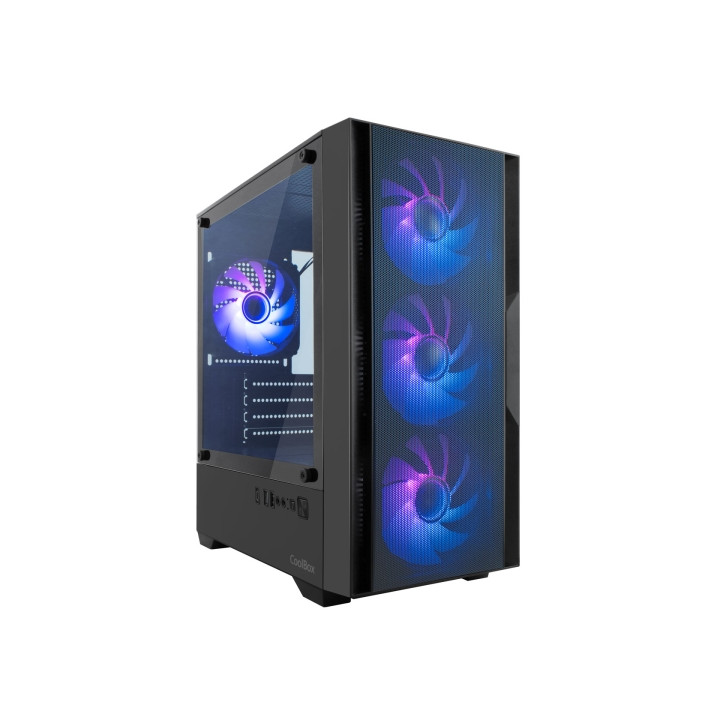 Coolbox GM220 MPFusion Caja Torre Micro ATX - Lateral Cristal Templado - Tamaño HDD 2.5"