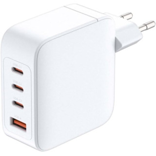 D-Link Cargador de Pared GaN de 140W - 3 USB-C y 1 USB-A - QC 4.0 - Color Blanco
