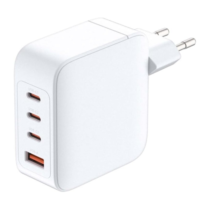 D-Link Cargador de Pared GaN de 140W - 3 USB-C y 1 USB-A - QC 4.0 - Color Blanco
