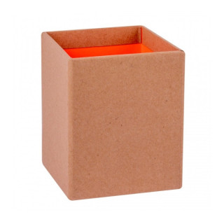 Apli Cubilete Portalapices Fluor Collection - Acabado Kraft - Tacto Suave - Diseño Elegante y Versatil - Color Naranja Fluores