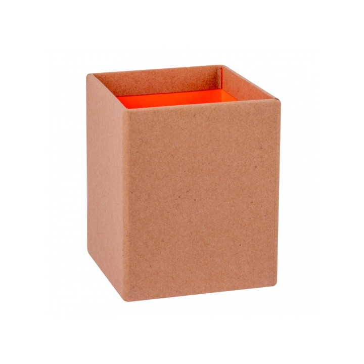 Apli Cubilete Portalapices Fluor Collection - Acabado Kraft - Tacto Suave - Diseño Elegante y Versatil - Color Naranja Fluores