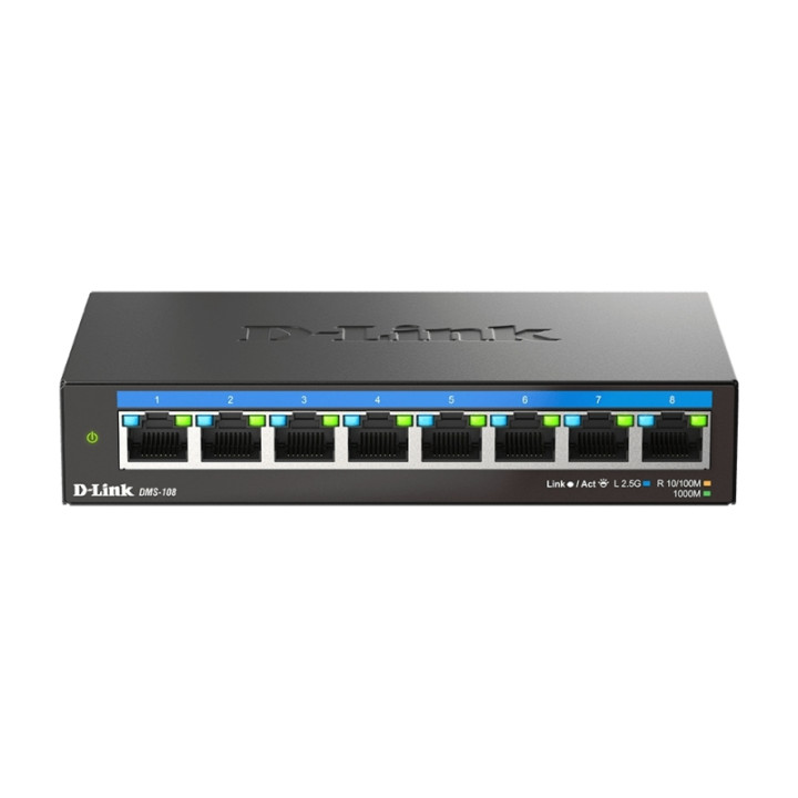 D-Link Switch 8 Puertos Multigigabit 2.5G No Gestionado - Switching 40 Gbps - Chasis Metalico