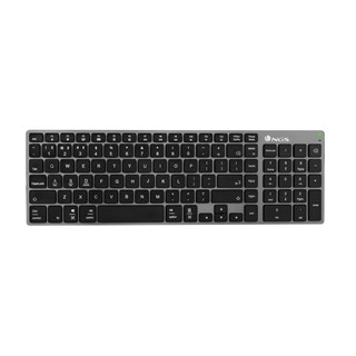 NGS Fortune-BT Teclado Multidispositivo Inalambrico USB Bluetooth - Portugues - Silencioso - Teclas X-Type - Bateria Recargable