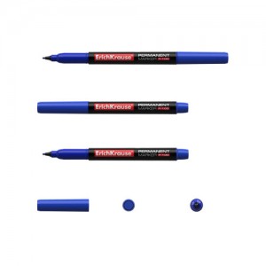 Marcador permanente p-100 azul erich krause 12842