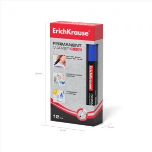 Marcador permanente p-100 azul erich krause 12842