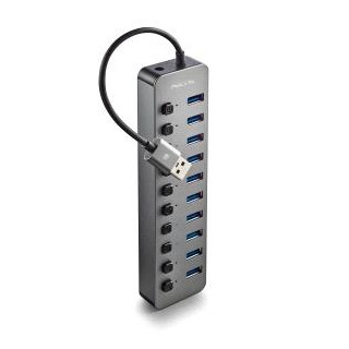 NGS IHUB10  Hub USB 3.0 - 10 Puertos USB 3.0 con Interruptores - Hasta 5Gbps