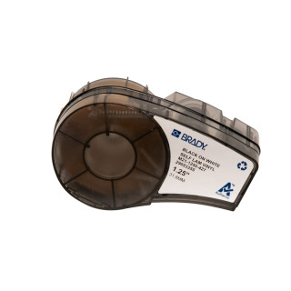 Brady M21-1250-427 Cinta de Etiquetas Original Vinilo Autolaminable - Texto Negro sobre Fondo Blanco - Ancho 31