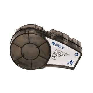 Brady M21-375-499 Cinta de Etiquetas Original Tela de Nylon - Texto Negro sobre Fondo Blanco - Ancho 9