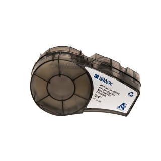 Brady M21-750-499 Cinta de Etiquetas Original de Nylon - Texto Negro sobre Fondo Blanco - Ancho 19