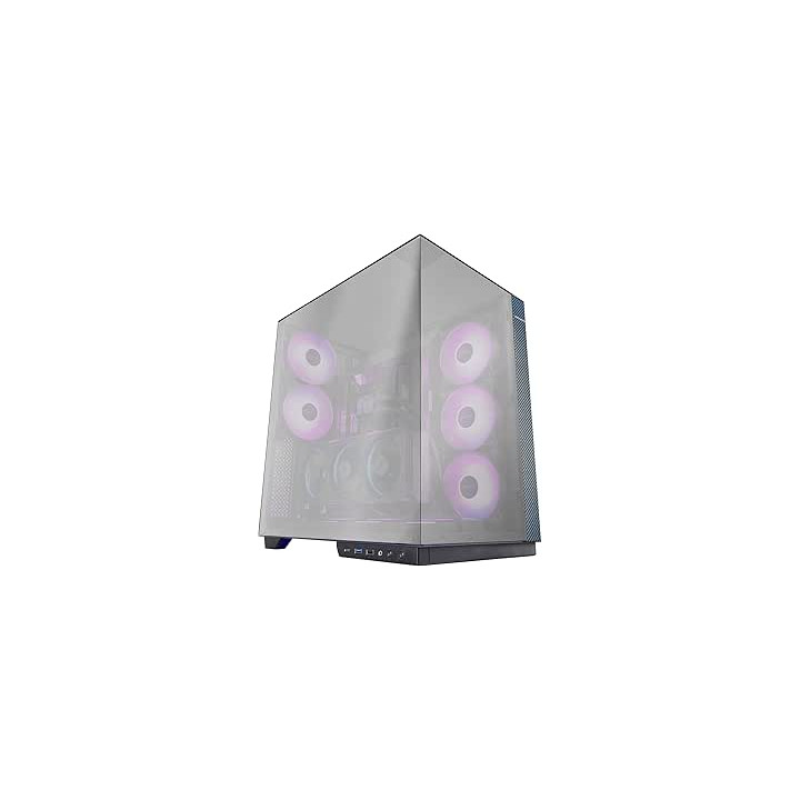 Mars Gaming MC-3GFPRO Caja Torre ATX - 2 Ventiladores ARGB Traseros Preinstalados - Triple Cristal Cromado - Montaje Vertical p