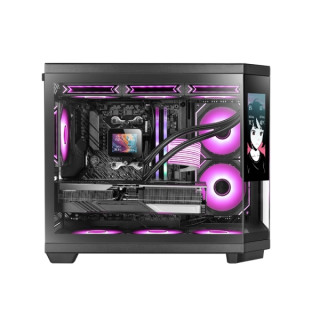 Mars Gaming MC‑3TCORELCDM Minitorre Ultracompacta - Soporte MicroATX/Mini-ITX - Triple Cristal Templado - Pantalla IPS de 7.2