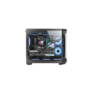 Mars Gaming MC-3TCOREM Minitorre Ultracompacta - Soporte MicroATX/Mini-ITX - Triple Cristal Templado - Doble Camara - 5 Ranuras