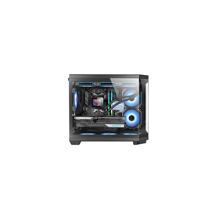 Mars Gaming MC-3TCOREM Minitorre Ultracompacta - Soporte MicroATX/Mini-ITX - Triple Cristal Templado - Doble Camara - 5 Ranuras