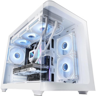 Mars Gaming MC-FUSIONM Minitorre Ultracompacta - Soporte MicroATX/Mini-ITX - Cristal Templado Curvo Continuo - Soporte para Ref