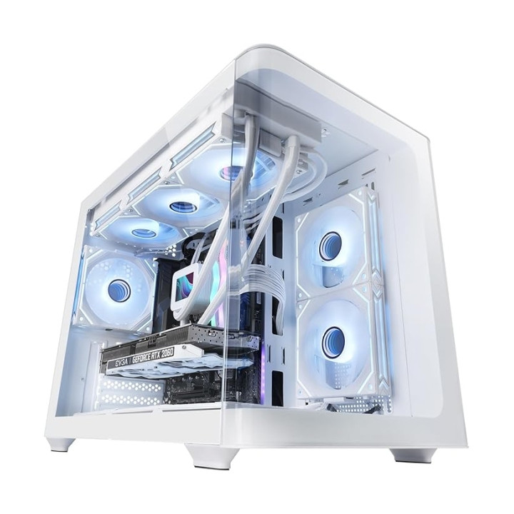 Mars Gaming MC-FUSIONM Minitorre Ultracompacta - Soporte MicroATX/Mini-ITX - Cristal Templado Curvo Continuo - Soporte para Ref