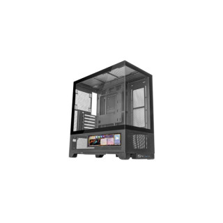 Mars Gaming MC-LCDX Caja Torre ATX - Pantalla IPS de 9.6” Personalizable - Cristal Templado Curvo Continuo - Panel Inferior d