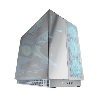 Mars Gaming MC-NOVA3 Caja Torre E-ATX - Aluminio de Grado Aeroespacial - Triple Cristal Cromado - 7 Ranuras de Expansion - 7 Ra