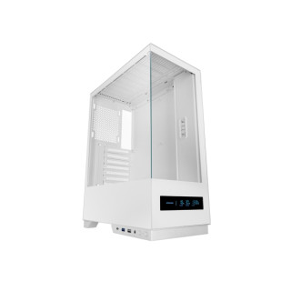 Mars Gaming MC-PULSAR Caja Torre ATX - Doble Cristal Templado - Pantalla LCD - Gestion de Cables - 453x350x196mm - Color Blanco