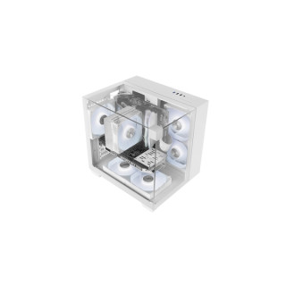 Mars Gaming MC-VISIONM Minitorre Ultracompacta - Soporte para Refrigeracion Liquida hasta 240mm - Triple Cristal Templado - Sop