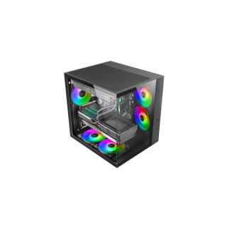 Mars Gaming MCV-ONE Caja Torre ATX - Ventilador de 120mm FRGB Trasero - Cristal Templado Curvo Continuo - Doble Camara - 7 Ranu