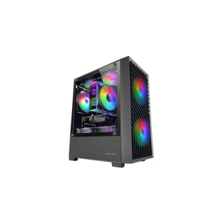 Mars Gaming MC-VORTEX Minitorre Ultracompacta - 3 Ventiladores de 120mm FRGB - Soporte MicroATX/Mini-ITX - Doble Camara - 7 Ran