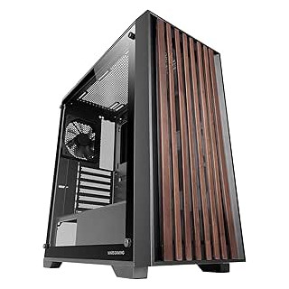 Mars Gaming MC-WOOD Caja Torre ATX - Ventilador FDB de 120mm - Panel de Cristal Templado - Soporta Refrigeracion Liquida hasta