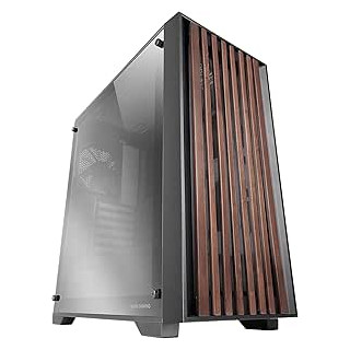 Mars Gaming MC-WOODC Caja Torre ATX - Ventilador FDB de 120mm - Panel de Cristal Cromado - Soporta Refrigeracion Liquida hasta