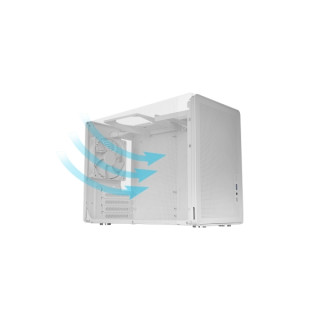 Mars Gaming MC-XPRO Minitorre Ultracompacta - Soporte MicroATX/Mini-ITX - Rejilla de Refrigeracion 360° - Ventilador Trasero d