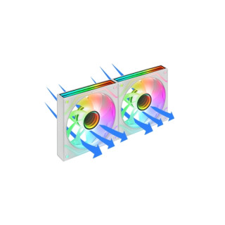 Mars Gaming MF-3DPROX2R Pack de 2 Ventiladores de 120mm - Iluminacion ARGB Infinity Mirror 360º - Silencioso 12dB - Control PW