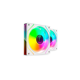 Mars Gaming MF-3DPROX2 Pack de 2 Ventiladores de 120mm - Iluminacion ARGB Infinity Mirror 360º - Silencioso 12dB - Control PWM