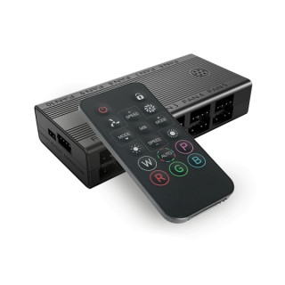 Mars Gaming MF-HUB Hub de Control PWN y ARGB - Control de la Velocidad e Iluminacion - Mando a Distancia - 80x40x17mm - Color N