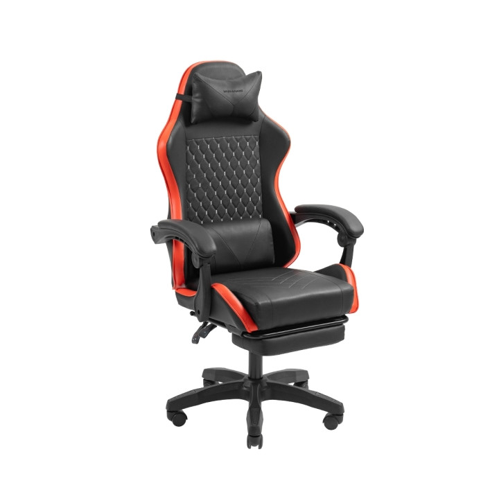 Mars Gaming MGC-X Silla Gaming Ergonomica - Reposapies Extensible - Cojines Lumbar y Cervical - 660x540x1250mm - Acabado en Cue