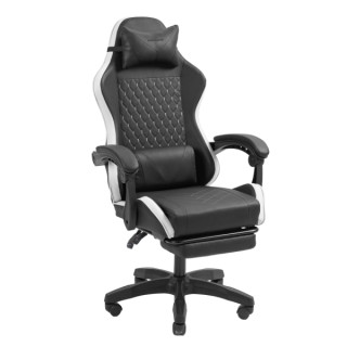 Mars Gaming MGC-X Silla Gaming Ergonomica - Reposapies Extensible - Cojines Lumbar y Cervical - 660x540x1250mm - Acabado en Cue