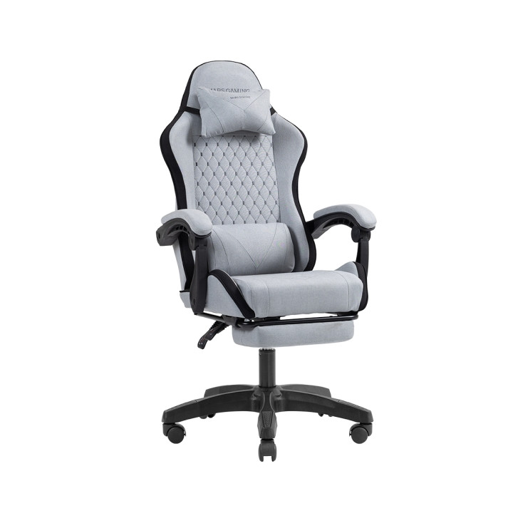 Mars Gaming MGC-X FABRIC Silla Gaming Ergonomica - Reposapies Extensible - Cojines Lumbar y Cervical - 660x540x1250mm - Tejido