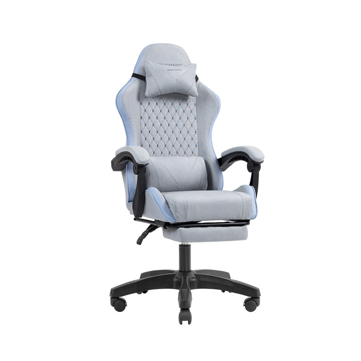 Mars Gaming MGC-X FABRIC Silla Gaming Ergonomica - Reposapies Extensible - Cojines Lumbar y Cervical - 660x540x1250mm - Tejido