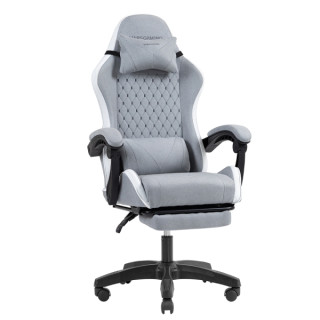 Mars Gaming MGC-X FABRIC Silla Gaming Ergonomica - Reposapies Extensible - Cojines Lumbar y Cervical - 660x540x1250mm - Tejido