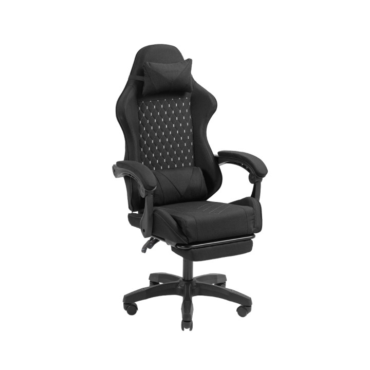 Mars Gaming MGC-X FABRIC Silla Gaming Ergonomica - Reposapies Extensible - Cojines Lumbar y Cervical - 660x540x1250mm - Tejido
