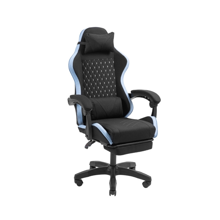 Mars Gaming MGC-X FABRIC Silla Gaming Ergonomica - Reposapies Extensible - Cojines Lumbar y Cervical - 660x540x1250mm - Tejido
