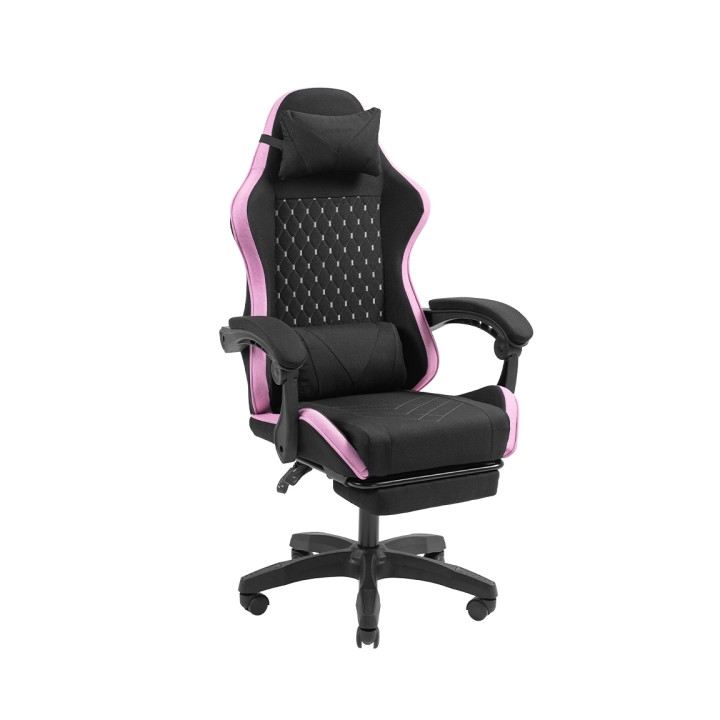 Mars Gaming MGC-X FABRIC Silla Gaming Ergonomica - Reposapies Extensible - Cojines Lumbar y Cervical - 660x540x1250mm - Tejido