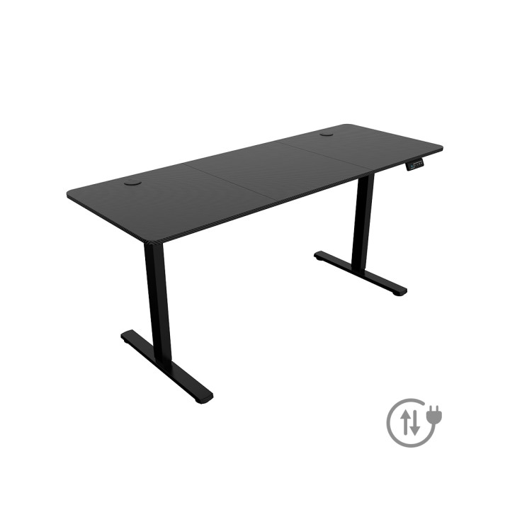 Mars Gaming MGD-ERGOPRO160 Mesa Gaming Motorizada - Altura Regulable hasta 118cm - Soportes Auriculares y Bebidas - Gestion de